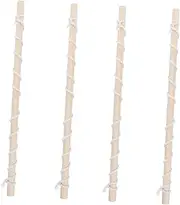 PHENOFICE 4pcs Garden Flag Pole Wood Banner Flag Poles Garden Banner Pole Flag Poles for Garden Flag Banner Pole Flag Pole for Yard Garden Flagpoles Multi-use Flagpole for Banners