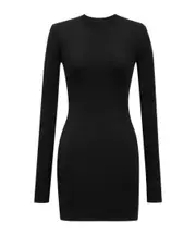 mini dress in knit M black