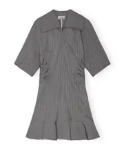 Ganni Mirage Striped Suiting Mini Dress EU38,EU36,EU42,EU40,EU34,EU32 grey