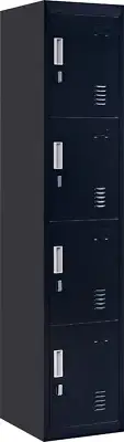 NNEDSZ lock 4 Door Locker for Office Gym Black