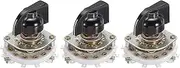 uxcell 2P5T Rotary Switch 2 Pole 5 Position Band Selector 1 Deck for TV Radio Home Machine 3 Pcs