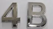 Apartment Number 4B Sign/Mailbox Number Sign, .(Silver,3D, )-REF24-1027