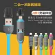 雙接頭傳輸充電線 二合一充電傳輸線 lightning & microUSB 充電傳輸線(Andriod+蘋果兩用)