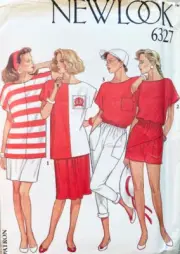 80s NEW LOOK 6327 SIZES 8 10 12 14 16 18 TOPS PANT SKIRT SHORTS *FF
