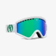 Electric Visual EGV Matte White Snowboarding Goggles (Green Chrome) EG1321101