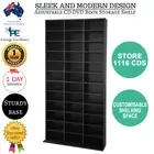 Storage Shelf Rack Stand Cupboard Book Shelves Unit Black Bluray 528 DVD/1116 CD
