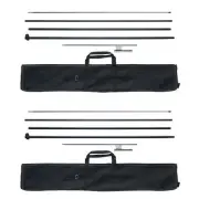 VEVOR Feather Flag Pole Kit 2 Packs Swooper Flag Pole 16.3 ft with Ground Stakes