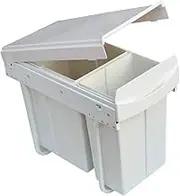 Pull Out Bin Kitchen Double Dual Slide Garbage Rubbish Waste 10L+20L