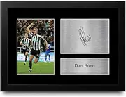 HWC Trading FR A4 Dan Burn Newcastle United Gifts Printed Signed Autograph Picture for Football Fans and Supporters - A4 Framed