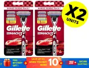 GILLETTE MACH 3 + 6 Cartridge B Razor 2 Handle + 6 Replacement Cartridge
