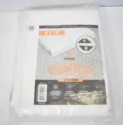 White Heavy Duty Poly Tarp Waterproof Cover Car Boat 12 Mil 8' x 10' White