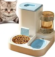 Gravitys Pet Feeder & Waterer - 2 in 1 Pet Feeder and Waterer | Automatic Gravitys Cat Food and Water Bowl Set, Water Bowl Automatic Cat Feeder Selfs Dispensing Pet Waterer for Small and Medium