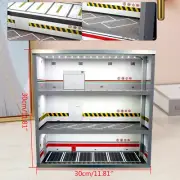 1:64 3-Layer Diecast Car Model Display Cabinet Parking Lot Case w/ LED Light