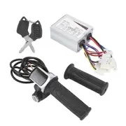 24V 500W Electric Bicycle Throttle Grip Brushed Controller Accessory with 9 Lights and Lock