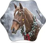 [Joitme] Horse Wreath White Girls Umbrellas, Umbrella for Girls 4-6, Kids Stick Umbrella Upf50
