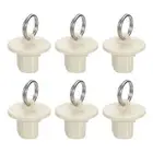 6Pcs Roller Shades Pull Ring End Cap, Roller Up Blinds Replacement, Beige