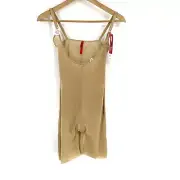 Spanx Bodysuit Size Small Nude Open Bust Super Slimming Mid Thigh Body Shaper