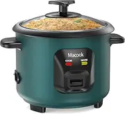 0.6L Mini Rice Cooker 3-Cups Uncooked, Macook Portable Non-Stick Small Travel Cooker, 15 Minutes Fast Cooking, Keep Warm, Suitable for 1-3 People, Green 22x22x20cm (CFXB15-3H)