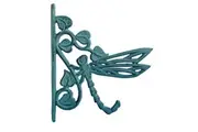 Mr Gecko DragonFly Single Cast Iron Wall Hook Hanger Handcrafted Verdigris