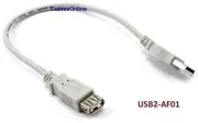 1 ft USB 2.0 A Male to Female Extension Cable / Cord
