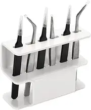LOLIPPYY 1PC Acrylic Eyelash Extension Tweezers Holder Rack Compact and Durable Storage Stand for False Eyelashes Grafting Tools for Professional and Home Use Stylish White Design