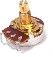 CIMAXIC Gold Guitar Potentiometer Split Shaft Audio Volume Control for Electric Guitar Replacement Pot with Coarse Knurling for Upgrading Tone Controls