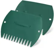 Leaf Scoops Hand Rakes – Large Grabbers for Yard, Lawn, Garden Cleanup – Green