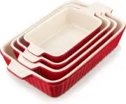 All-in-One Porcelain Baking Pans Set - Ideal for Cakes, Lasagnas & More