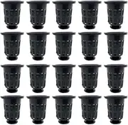 Dualoai 20Pcs Net Pots for S Slotted Mesh Net Bucket Basket, Sponge,Plant Nursery Basket Small Cups