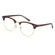 Blue Light Glasses for Women and Men, Advanced 05 Matte Brown/Golden Rim