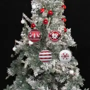 24pcs 6cm Christmas Ball Delicate Snowball Hanging Ornament Window