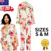 RRP $149 NEW WITH TAGS Peter Alexander Pretty Floral Satin Pj Set Sizes S & M