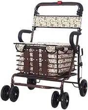 Walker, Folding Rollator Walker with Locking Brake Seat Tray Basket Walking Frame for Easy Storage and Transportation Limited Standard Walkers Little Surprise