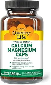 Country Life - Target-Mins Calcium-Magnesium Caps - 180 Vegetarian Capsules