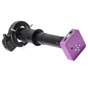 HAYEAR Microscope Camera, HD 51MP 60FPS, HDMI USB Port, 300X Lens, 144 LED Light, for Phone PCB Welding - US Plug