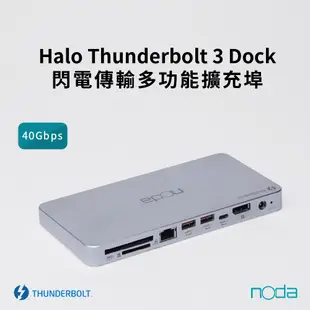 noda Halo Thunderbolt 3 Dock 雙向 40Gbps 閃電傳輸