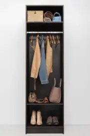 Malmo Two Shelf/Hangrail Walk In Wardrobe - Nordic Ash