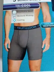 Fruit of the Loom Men's Breathable Micro-Mesh Boxer Briefs, 3 Pack Small 28-30in