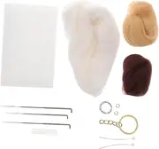 DOITOOL Wool Felt Cat Felting Kit Felting Kit for Beginners Craft Tools Materials