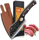 7.8'' Forged Kitchen Butcher Knife 5CR15 Stainless Steel Chef Bone Cleaver Knife