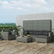 Outdoor Lounge Setting Patio Garden Furniture Sofa Chair Table PE Wicker Rattan