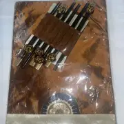 NEW ORIENTAL 6 SILK MEDALLION PLACEMATS W SIX SETS CHOPSTICKS With Holder