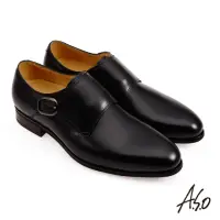 在飛比找momo購物網優惠-【A.S.O 阿瘦集團】職人通勤刷色孟克紳士鞋(黑)