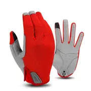 1 Pair Winter Cycling Gloves Fishing Gym Bike Gloves MTB Full Finger Cycling Gloves For Bicycle red_M