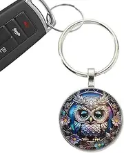 [Generic] Owl Keychain Charm | Jewelry Owl Bird Keychain | Portable Decorative Key Purse Charm Car Key Chain Rings for Mother, Friends, Girlfriend