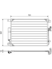 Valeo Air Conditioning Condenser fits Nissan Navara 2.3 D23 dCi 4x4 (822605) (for: Nissan)