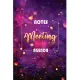 Meeting Notes Agenda: Business Record and Writing with Action Items - To Do Lists