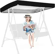Swing Chair Canopy Replacement, Waterproof 2/3 Seater Garden Swing Canopy Replacement, Sun Shade Replacement Canopy Top Cover for Garden Outdoor Swing
