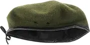 [FOMIYES] Unisex Vintage Wool Beret Hat Warm French Style Headwear for Fall Comfortable Beanie Accessory for Men and Women for Casual Elegant Outfits Olive Green