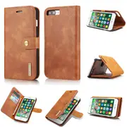 DG.Ming iPhone 7 Plus 8 Plus Detachable Folio Case Cover Apple 7+ 8+ [Brown]